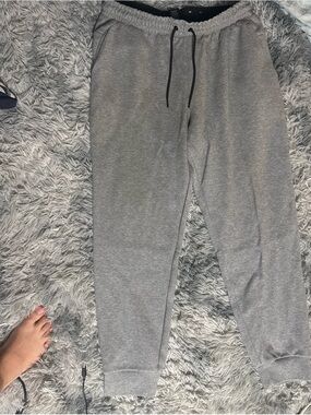 Members Only Grey Drawstring Fleece Joggers